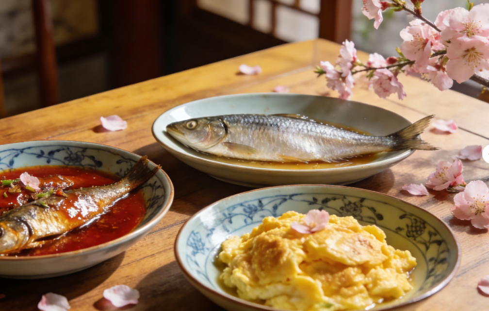 春季时令鲜品：开凌梭创意菜式（清蒸、酱烧、梭鱼抱蛋，凸显本味）