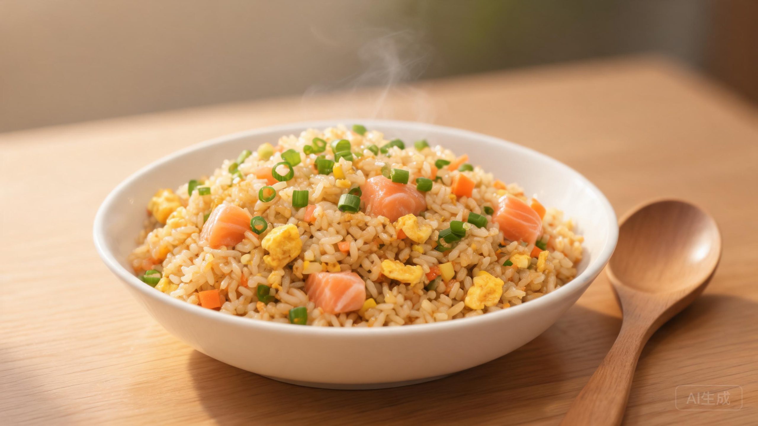 三文鱼炒饭粒粒分明!2个技巧