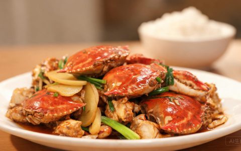 葱姜炒花蟹！1个技巧让蟹肉鲜嫩不散