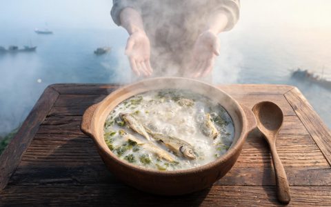 雪菜黄鱼汤：大火滚5分钟，汤白得像牛奶！