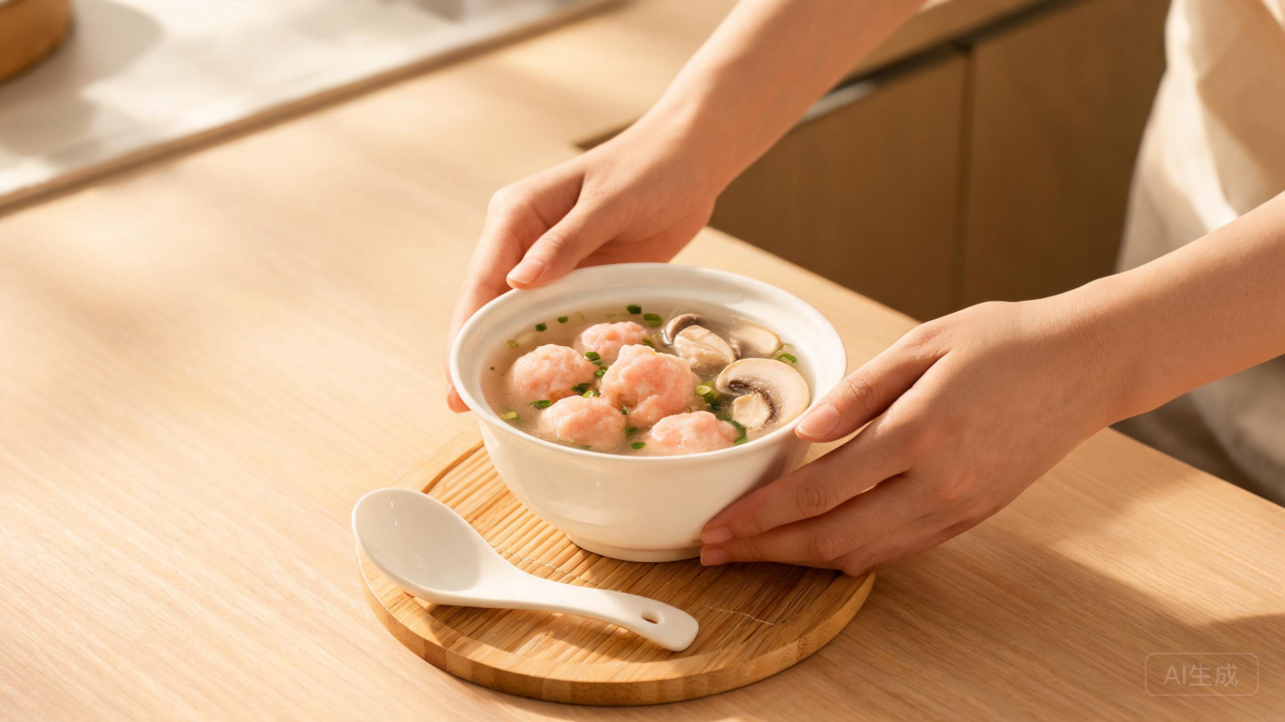 口蘑虾滑鲜掉眉毛!3步煮出弹牙清汤