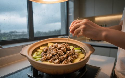 姜葱焗花螺，螺肉弹牙不腥的诀窍