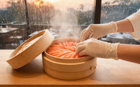 三文鱼凉拌上宴席，酒店备货的3个节奏
