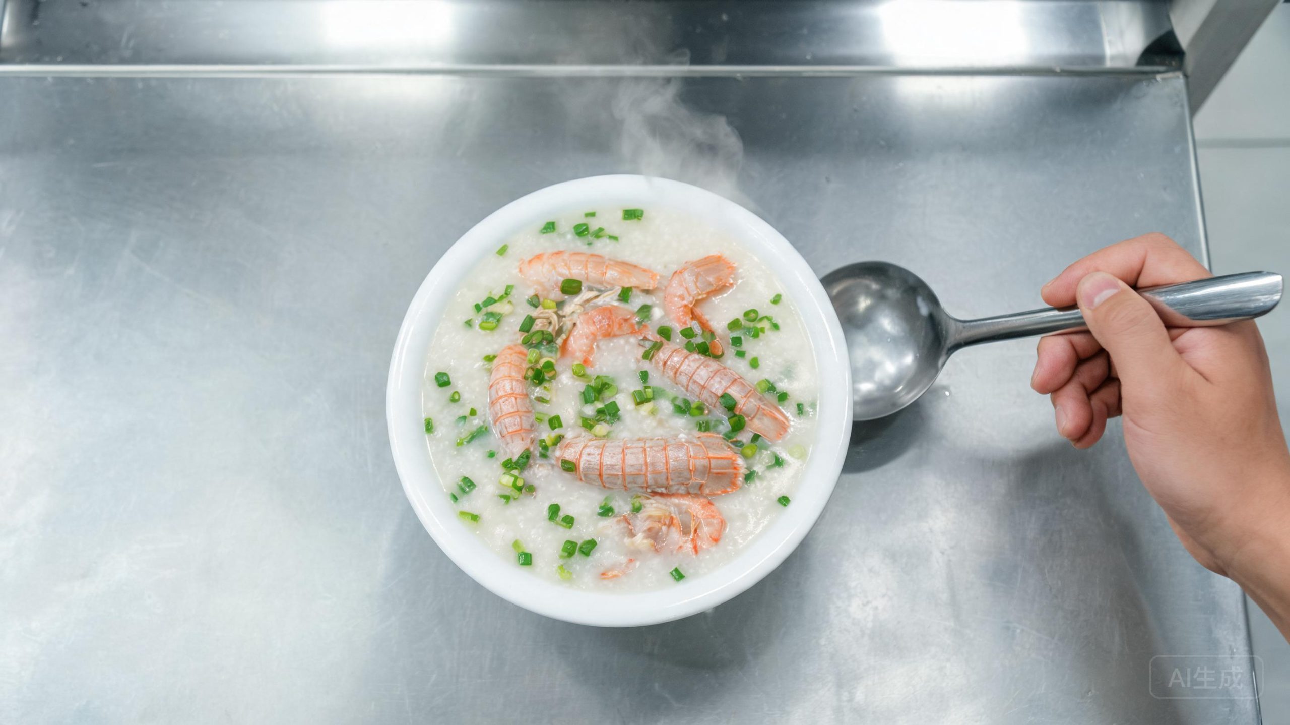 皮皮虾粥进团餐窗口，腥味压在哪一步