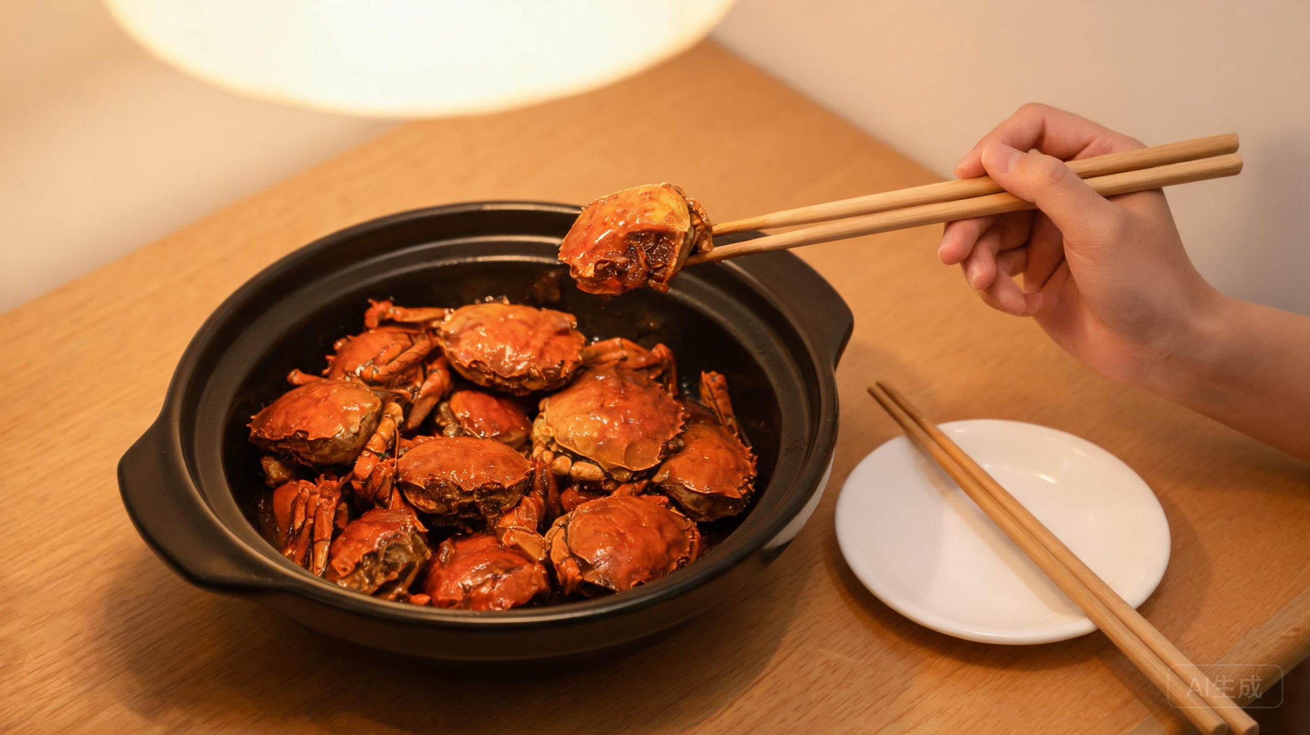 大闸蟹干烧：夜宵大排档的稳出品